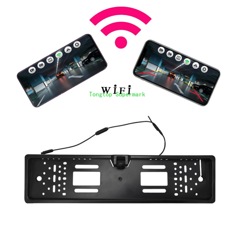 

Wireless Car Rear View Camera European license plate frame wifi car rear view camera for iPhone Android 12V Car