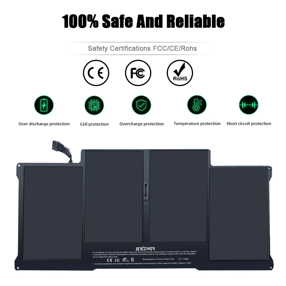 SKOWER 7.2V 55Wh A1405 بطارية كمبيوتر محمول لابل ماك بوك اير 13 "A1369 2010 2011 A1466 2012-2017 استبدال A1496 A1377