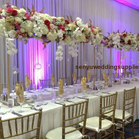 6pcs New style big Wedding Banquet Party square Metal Mesh Flowers Backdrop Arch Decoration for wedding table decor senyu01183