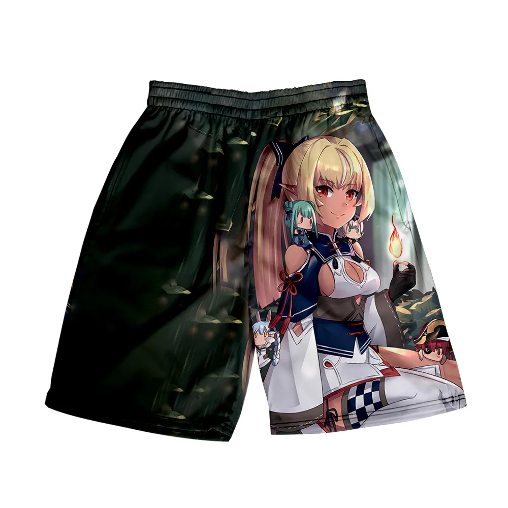 HOLOLIVE VTuber Shiranui Flare 3D Print Summer Holiday Women/Men  Elastic Waist Streetwear Shorts Kawaii Beach Shorts pants