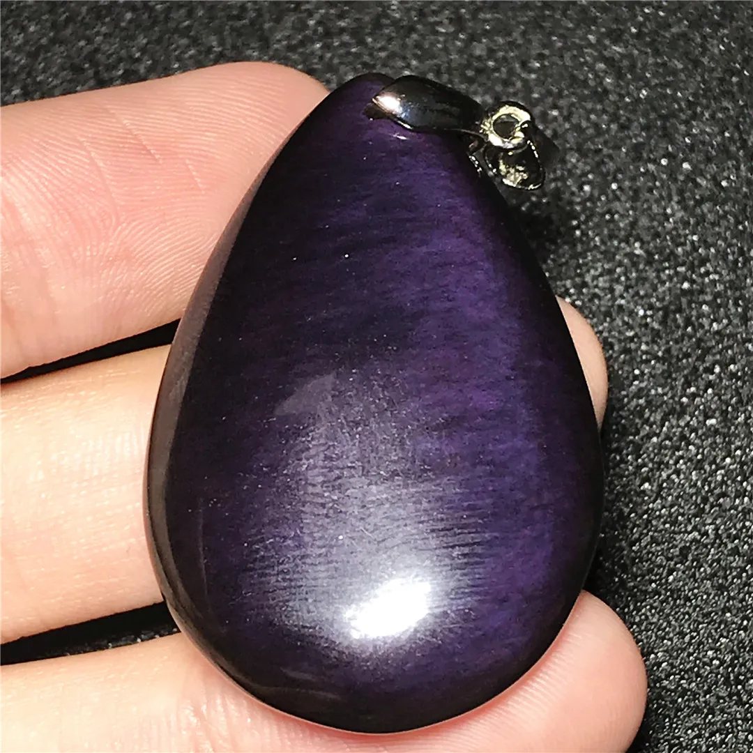 Wholesale Natural Rainbow Obsidian Pendant For Women Men Lucky Safety Amulet Stone Crystal Silver 25-35mm Beads Jewelry AAAAA