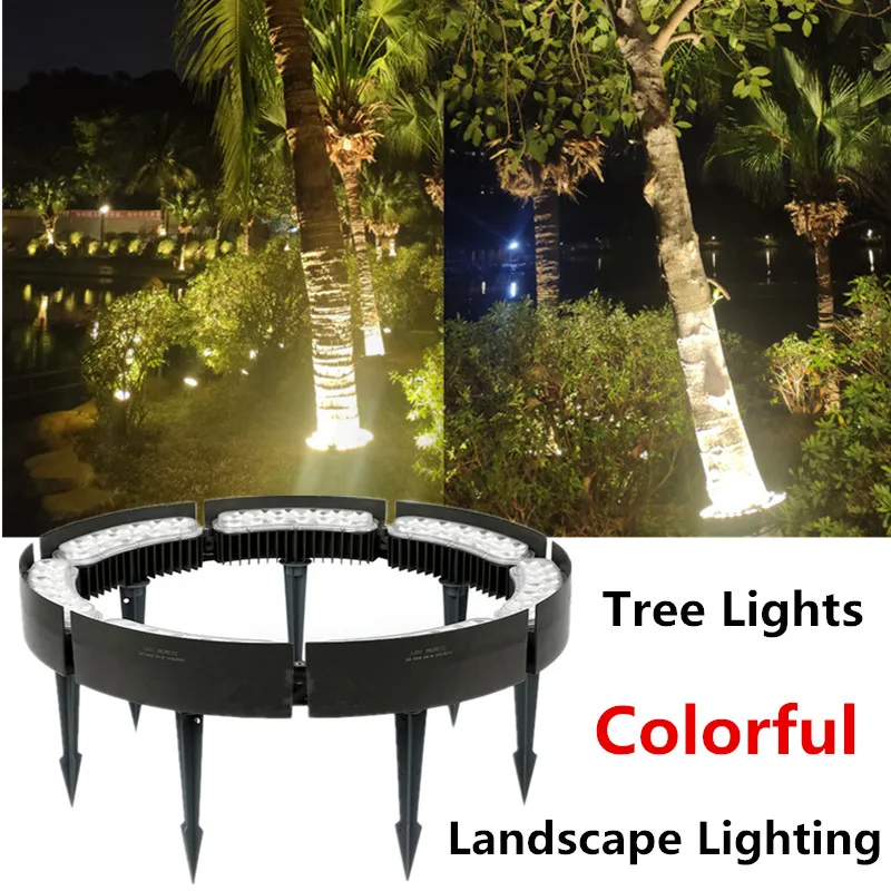 

Garden Light Road Stud Colorful Outdoor Pillar Light Tree Lights Courtyard Villa Landscape Yard Lawn Lamp DC24V 96W Ground Light