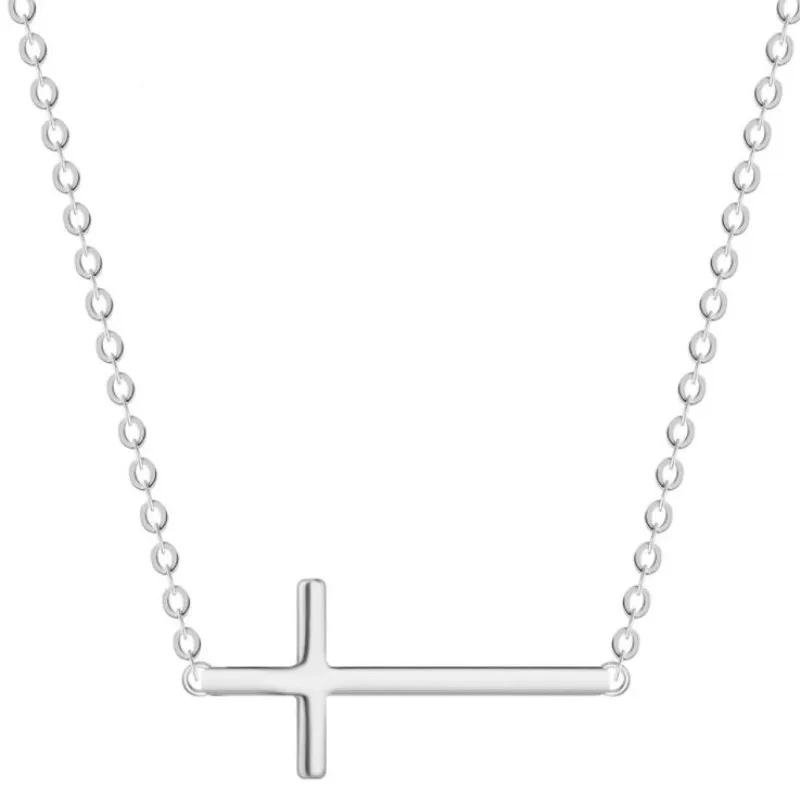 925 Sterling Silver necklace women Cross Female Short Paragraph  Jewelry Sweet Simple Wild Pendant Necklace