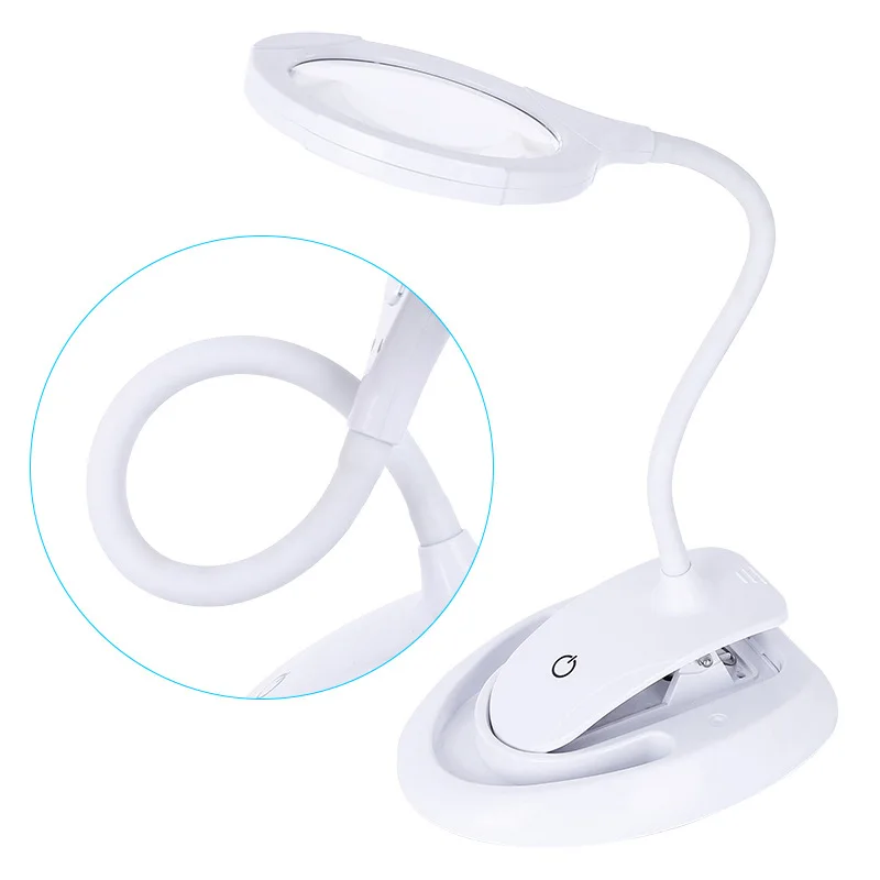 LED Lighting Magnifying Glass Usb Desktop Clip-On Magnifying Glass For Soldering Iron Repair/Table Lamp/Reading Book