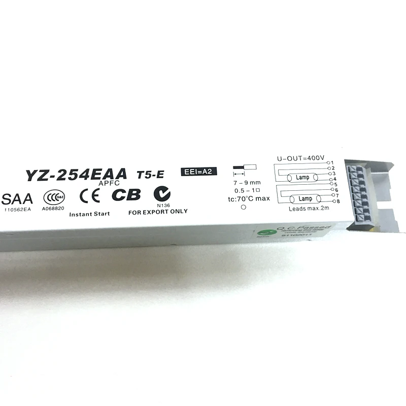 Imagem -02 - Reatores Eletrônicos para o Retificador Fluorescente da Lâmpada do Aquário da Lâmpada do Tubo de t5 ho 3aaa Yz254eaa 220-240 v 2*54 w t5