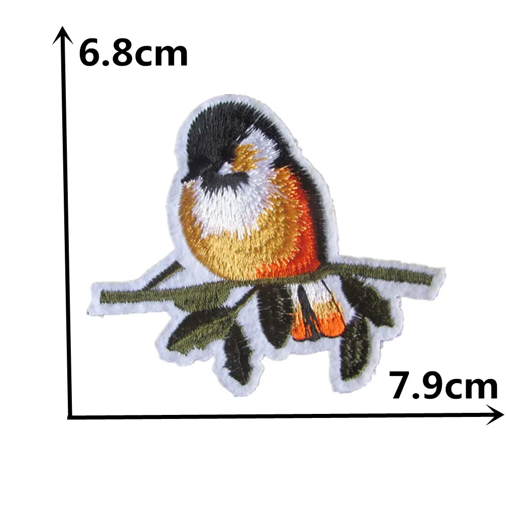 Fashion Style Bird Hot Melt Adhesive Patch Embroidery Badge Patch DIY Sewing Decorative Clothes Ironing Stickers Accessories