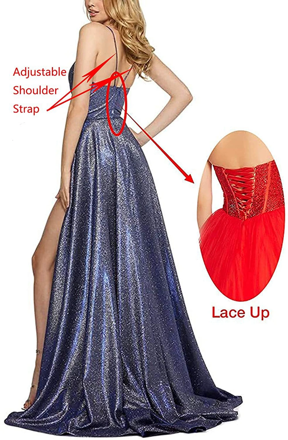 Sexy Pailletten V-ausschnitt Abendkleid Ball Split Lange EINE Linie Kleid платье женское вечернее robe de soirée femme فساتين السهرة