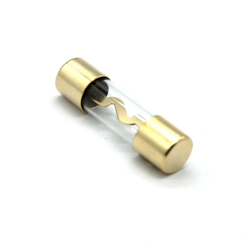 5Pcs 60A/80A/100A Fuse tube Fuse Gold Plated Glass AGU Fuse Holder Fuses Pack Car Audio Amp Amplifier New mini fuse