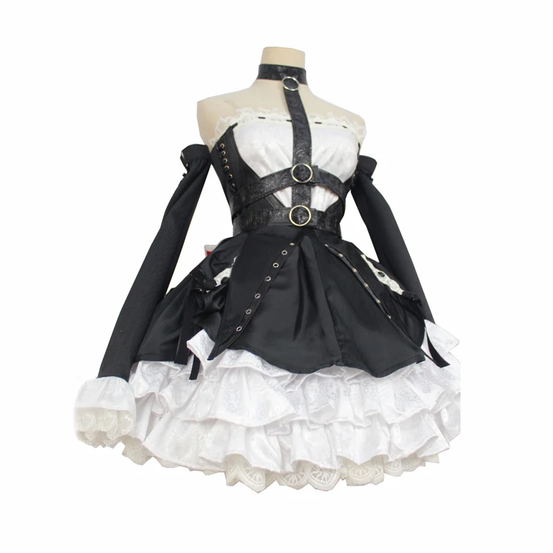 Marie Rose cosplay Costume Black Dress Uniform Girls Women Outfit Suit Halloween Carnival Costumes 110