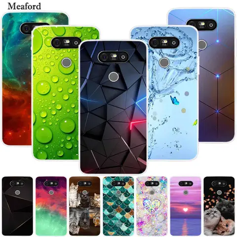 Para LG G5 Funda de lujo de silicona suave Funda trasera de teléfono para LG G5 H860 H850 F700L Coque TPU parachoques de dibujos animados Funda carcasa de moda
