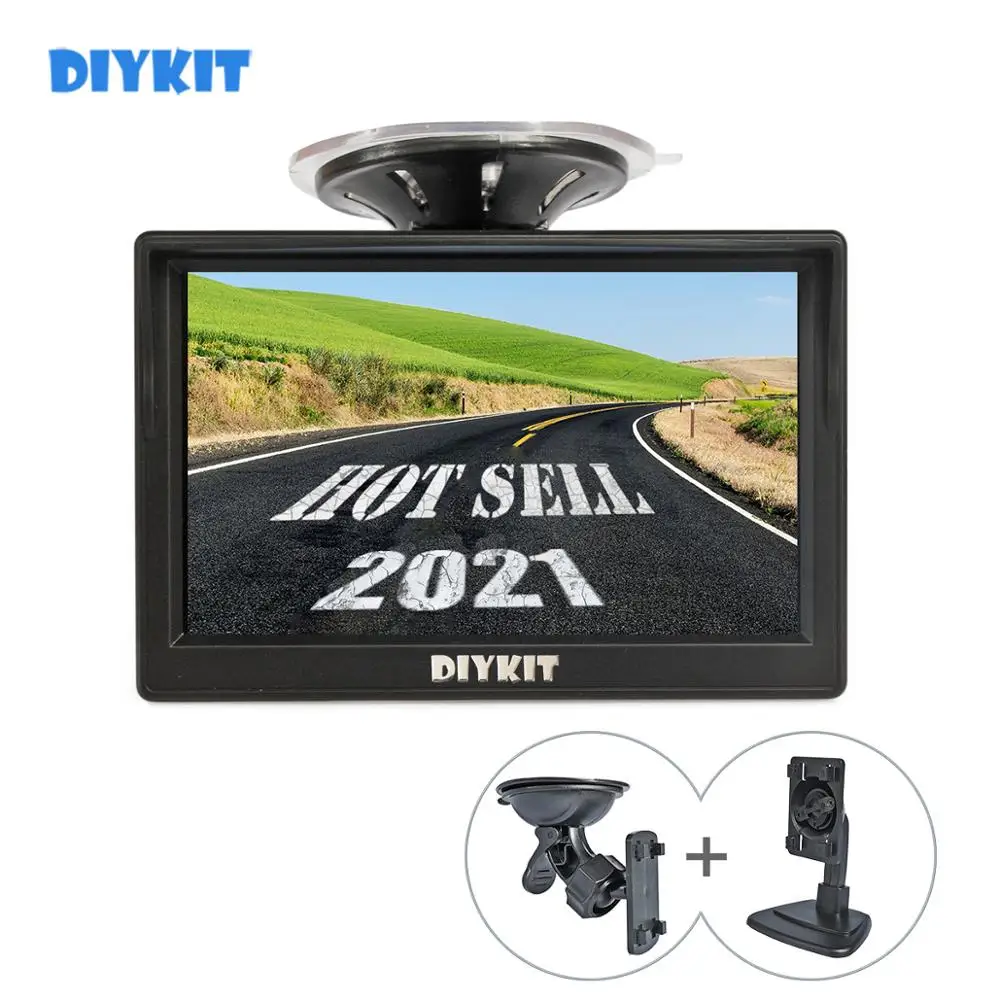 

DIYKIT 5inch 800 x 480 TFT LCD Display HD Car Monitor Rear View Monitor with Suction Cup and Bracket For MPV SUV Horse Lorry