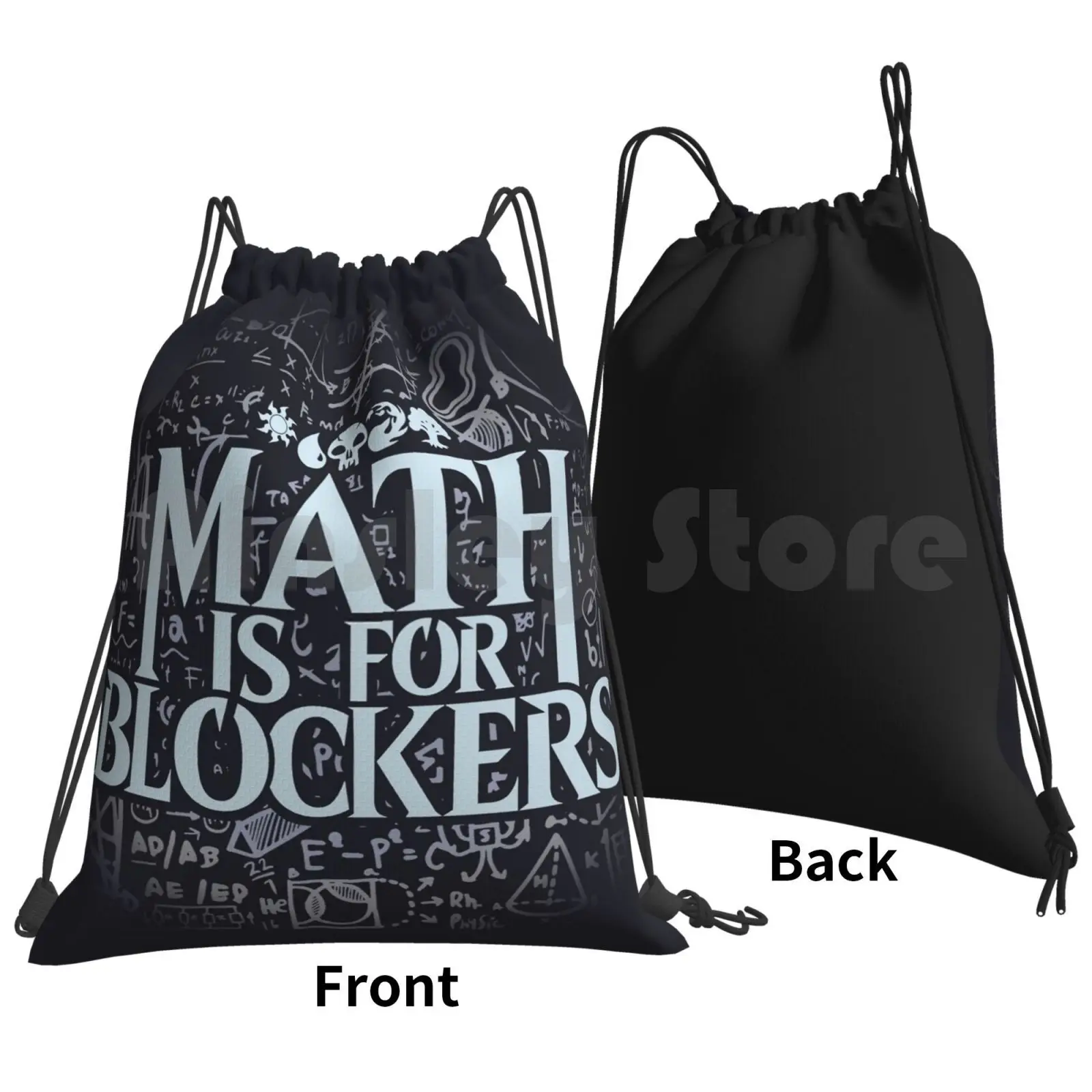 Math Is For Blockers-Artifact Edition Backpack Drawstring Bag Riding Climbing Gym Bag Magic Plains Island Swamp Mountain