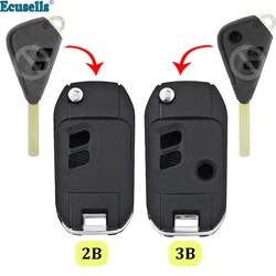 2/3 botões modificado dobrável flip remoto chave caso escudo fob para subaru forester impreza legado outback tribeca dat17