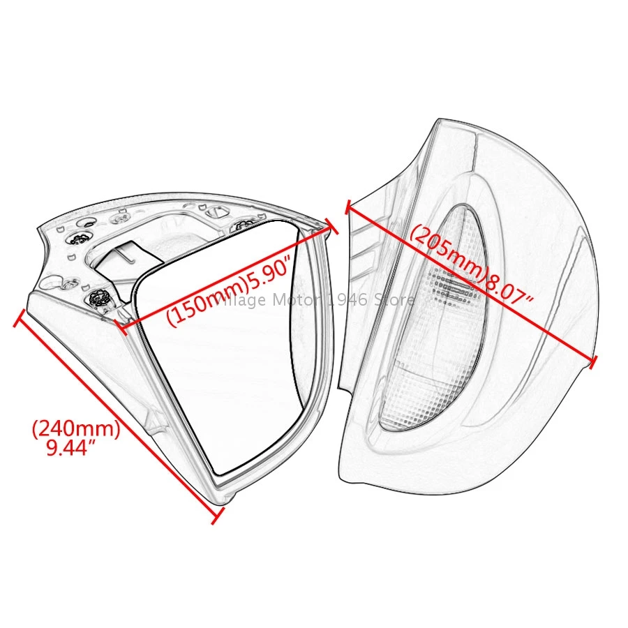 Rear View Side Mount Mirrors Fits For BMW R1100 RT R1100 RTP R1150 RT Motorcycle Front Fairing Rearviews Parts with Turn Signal