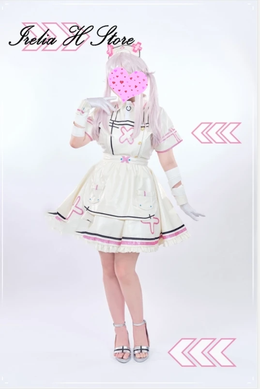 Irelia H Store Custom size made VTuber2 Cosplays Sukoya Kana Cosplay Costume Nurse Sukoya Kana nurse set Customized