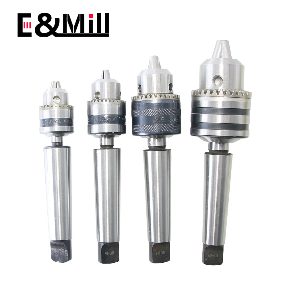 1Set MT1 MT2 MT3 MT4 B10 B12 B16 B18 0.6-6/1-10/1-13/3-16/5-20 Morse tapper shank Drill Chuck Arbor Lathe CNC drill machine Wood