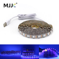 5V UV LED Strip Light 1M 2M 3M SMD 5050 395-405nm Ultraviolet Ray Backlight USB Powered LED Tape Lamp for DJ Fluorescence Party