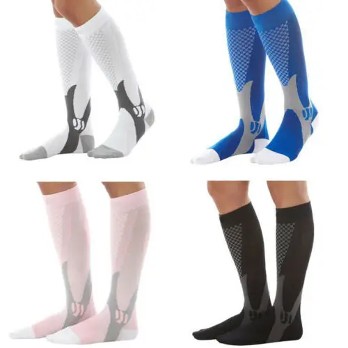 

New Hot Ladies Stylish Elegant Compression Football Socks Calf Shin Leg Printed Running Fitness Cross Fit Women Men Sports Sock