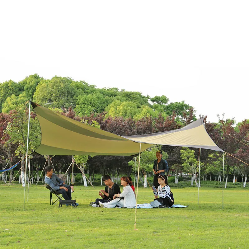 

Hewolf 6-8 person 210T silvering sunscreen Oxford cloth PU3000 pergola anti-canopy awning sun shade canopy camping tent