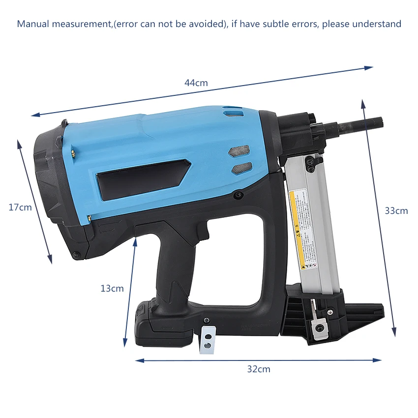Pistola eléctrica de clavos GSN50 para puertas y ventanas, clavadora de hormigón, pistola de grapas de enmarcado inalámbrica l, ligera, portátil, con funda de plástico