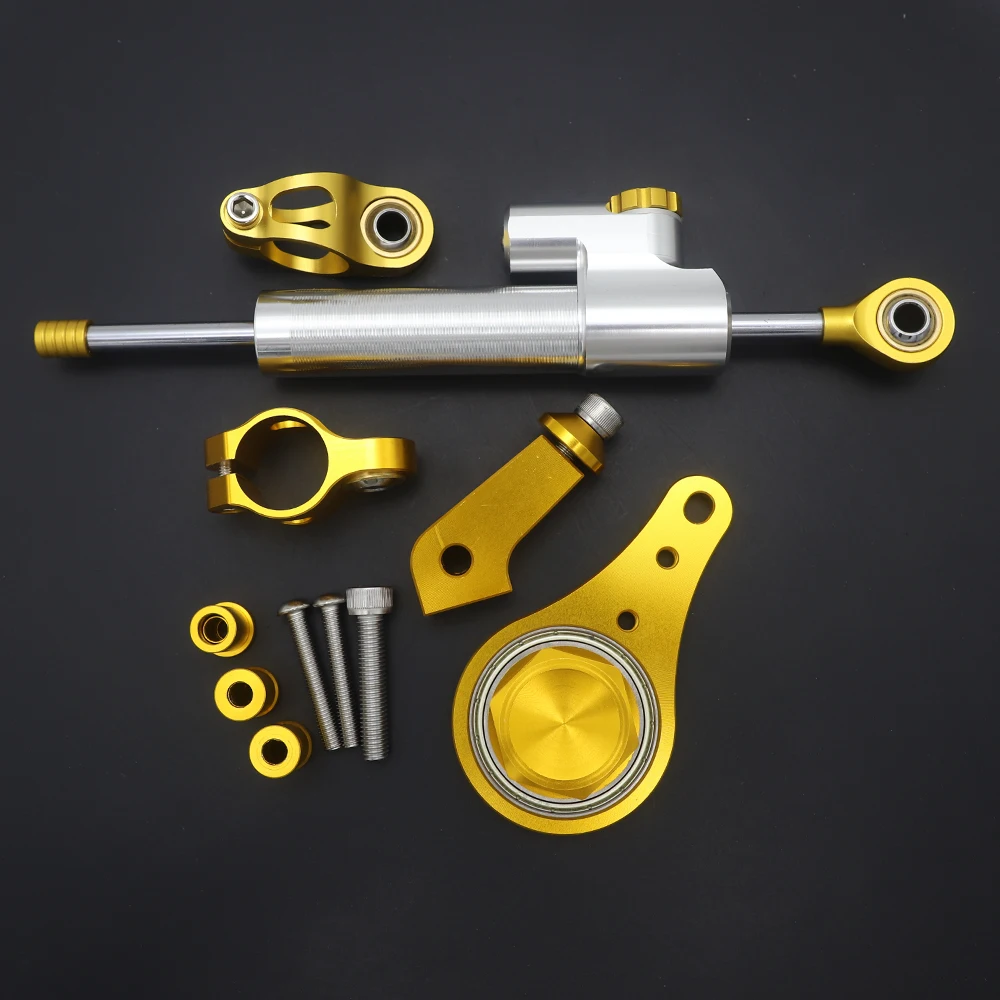 Artudatech Motorfiets Stuurdemper Stabilizer met Beugel Ondersteuning Voor Kawasaki ZX6R 636 2005 2006 Accessoires