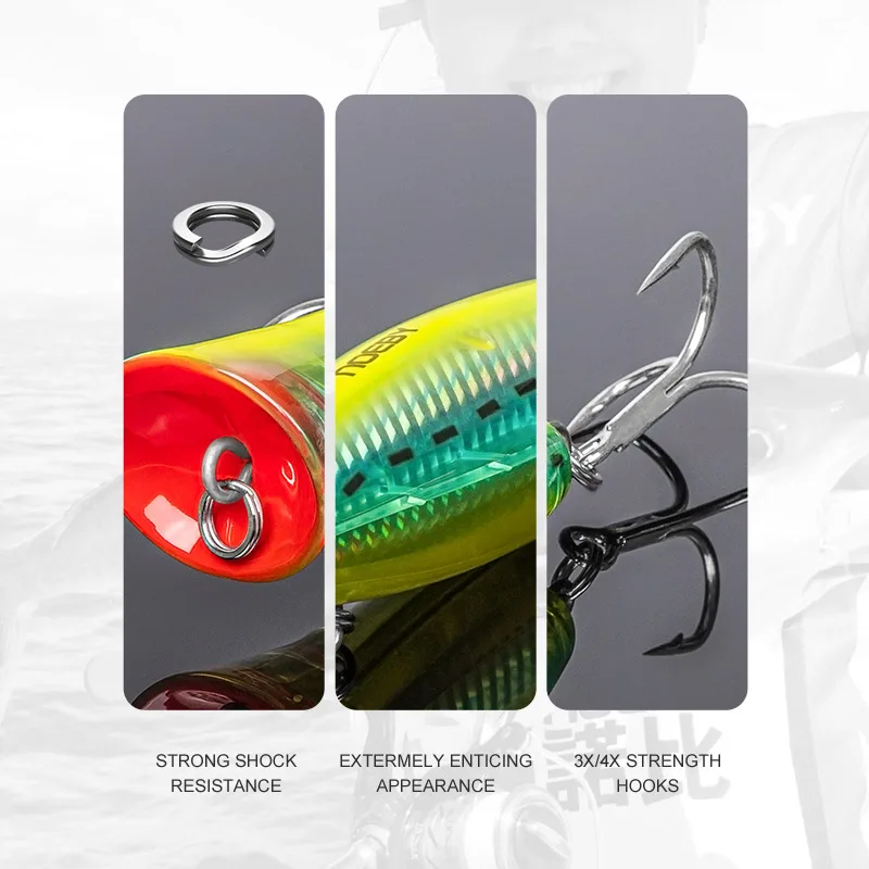 Noeby Popper Fishing Lure 120mm 43g 160mm 78g 200mm 154g Topwater Wobblers Saltwater Artificial Hard Bait for GT Fishing Tackle