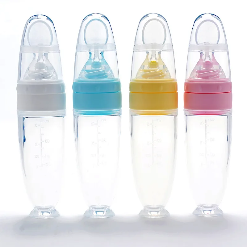 Silicone Baby's Feeding Spoon Silicone Bottle Food Supplement Children's Rice Paste