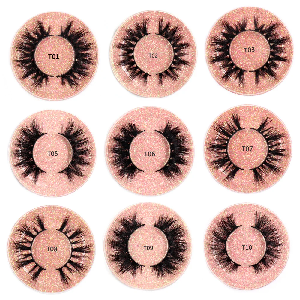 LEHUAMAO Makeup 3D Mink Lashes Thick False Eyelashes Long Natural Eyelashes Lightweight Volume Mink Eyelashes Fluffy Soft Lashes