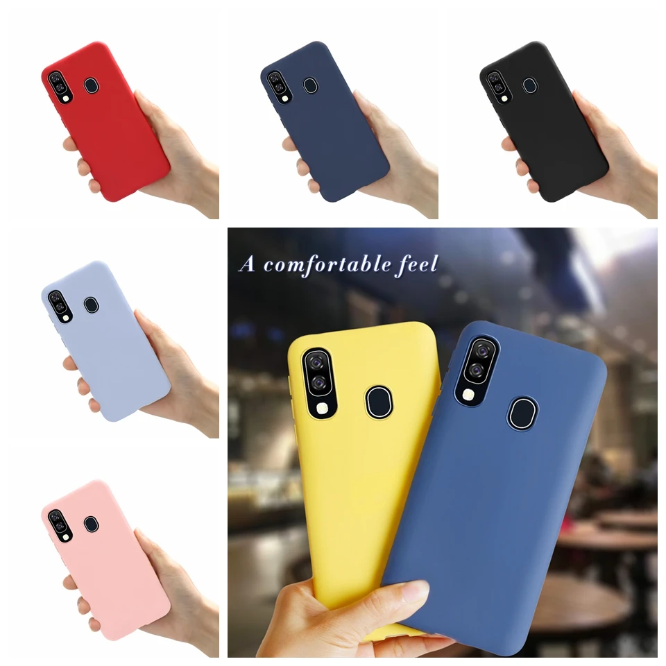 candy color silicone phone case for Samsung Galaxy A40 SM-A405FN/DS galaxy A40SM-A405F/DS matte soft tpu back cover coque 5.9