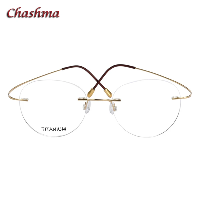 Rimless Titanium Women Round Light Eyeglasses Men Glasses Myopic Glasses Frame Optical Eyewear Prescription Glasses Frame