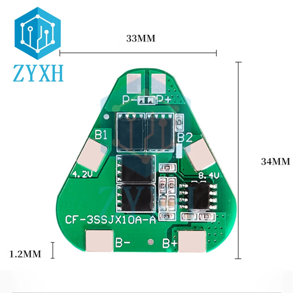 BMS 3S 12A 12.6V Li-ion Lithium 18650 Battery Packs Charge Board Short Circuit Protection For Power Bank/Electric Tools