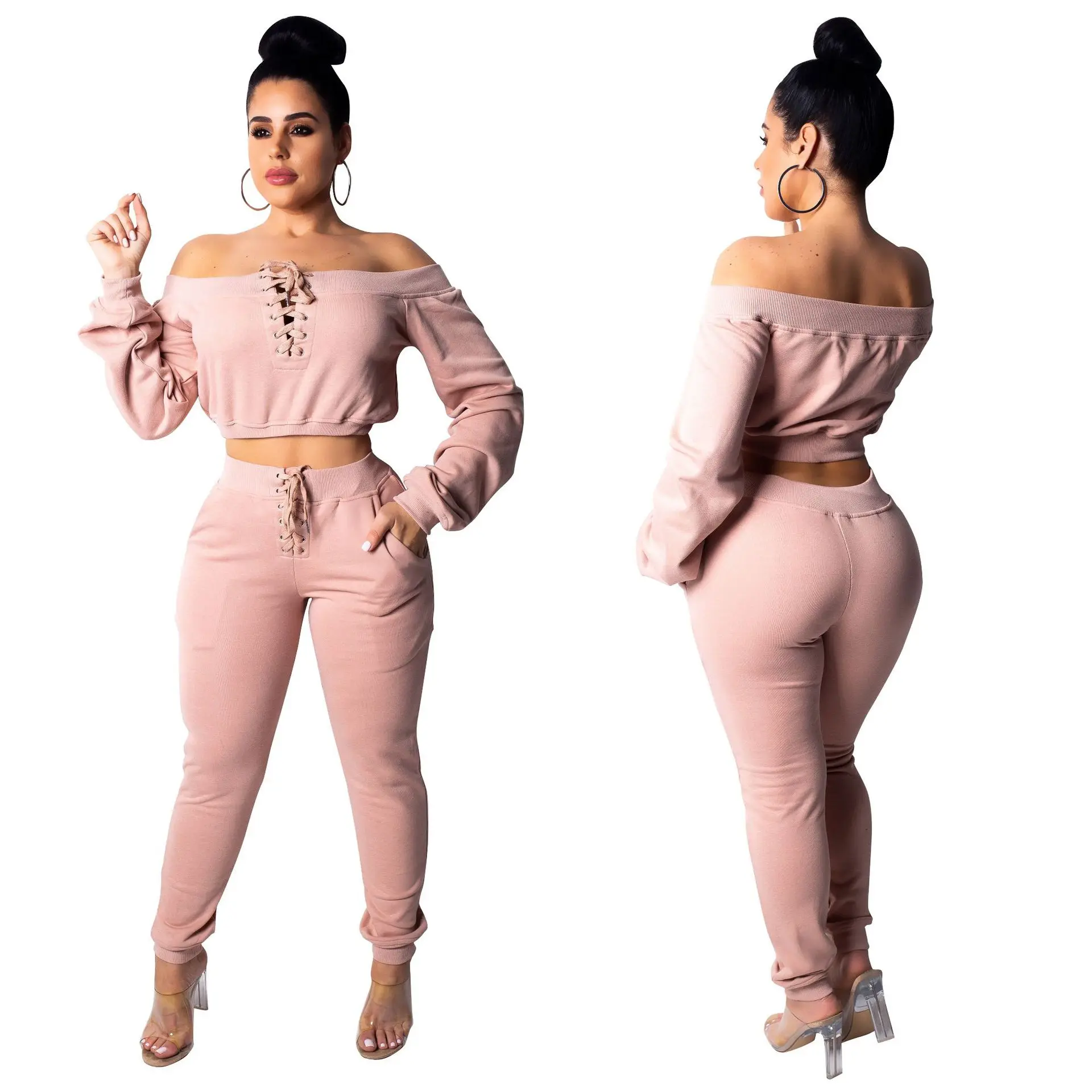 tracksuit for women two piece set long sleeve hoody pants 2 piece set for female winter two pieces sets women\'s suits