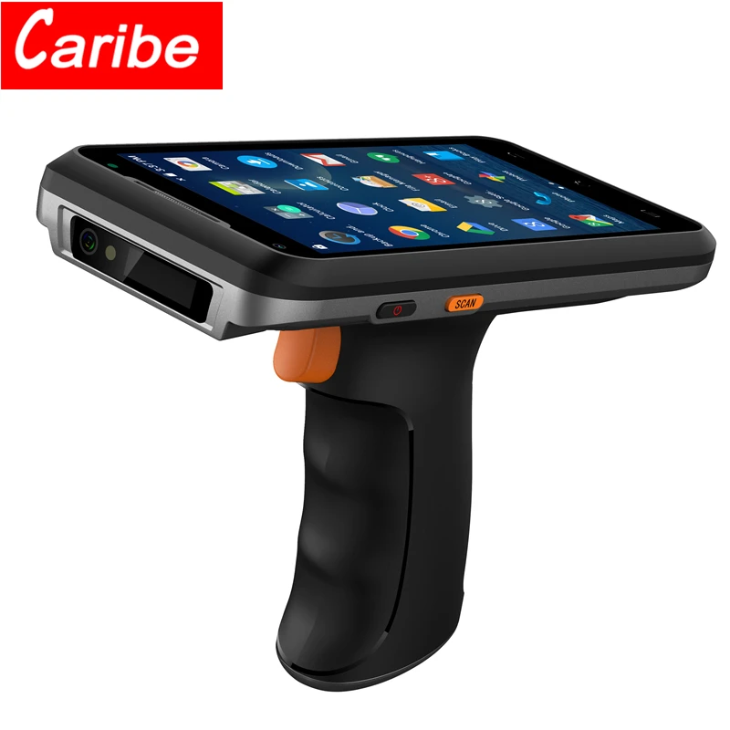 Imagem -02 - Grip Caribe Scanner 2d Indústria Pda Uhf Nfc Leitor Rfid Android 8.1 Terminal de Mão Pl55l