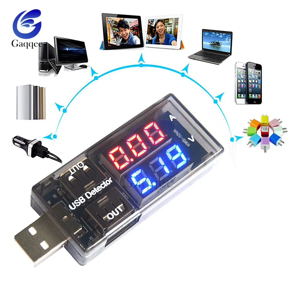 USB Tester DC Digital Voltmeter Amperimetro Voltage Current Meter Detector Power Bank Charger Indicator /Load Resistor/Connector