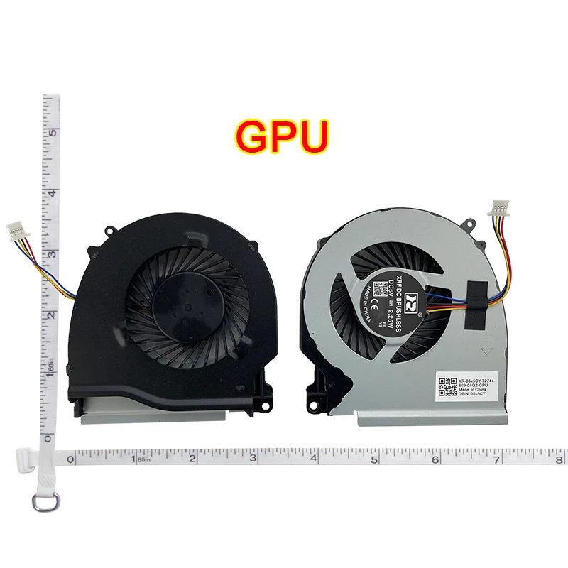 Laptop Cpu Gpu Cooling Fan for Dell Speed 15 Inspiron 15 RJX6N 04X5CY 4X5CY FGLP FGLQ AB09005HX090B00 AB08505HX090B00