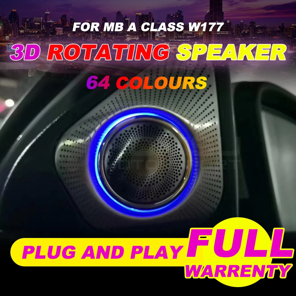 64 colors 3D speaker sound Audio Speaker For ben z NEW A class W177 3D LED tweeter interior car accessories 64 colours