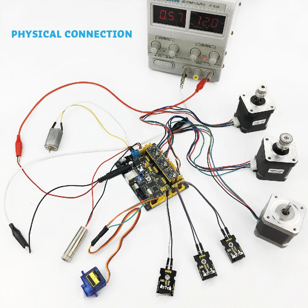 Płyta Keyestudio CNC GRBL V1.0 z kablem USB do drukarki 3D CNC / grawerowania laserowego / robota pisającego.