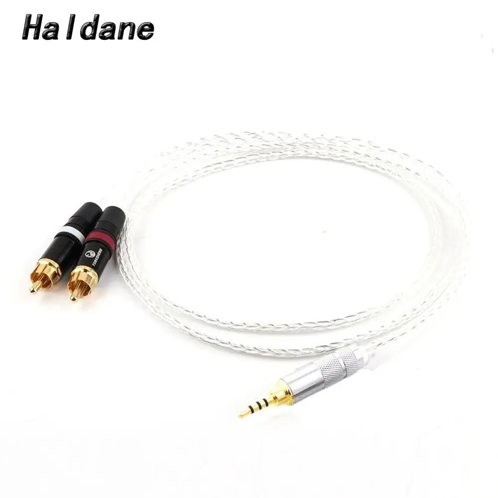 

Haldane HIFI Silver Plated 2.5/3.5/4.4mm Balanced Mlale to Dual 2x RCA Male Audio Adapter Cable XLR/6.35mm to RCA Balanced Cable