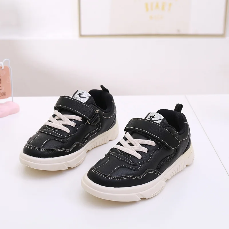 

2019 Autumn and winter new children's shoes microfiber leather breathable wear-resistant children's sports shoes running shoes