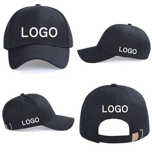 Imagen 1 del producto Gorras de béisbol con logotipo personalizado 100% algodón, sombrero deportivo ajustable, sombreros de pesca para senderismo y caza