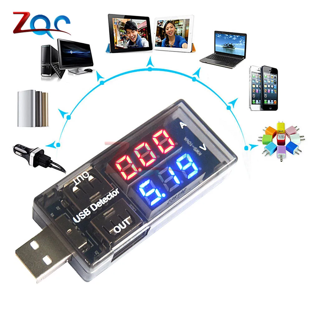 LED Digital Display USB Tester Voltmeter Ammeter Voltage Amp Power Meter Detector Power Bank Charger Tester Automatic Power Cut