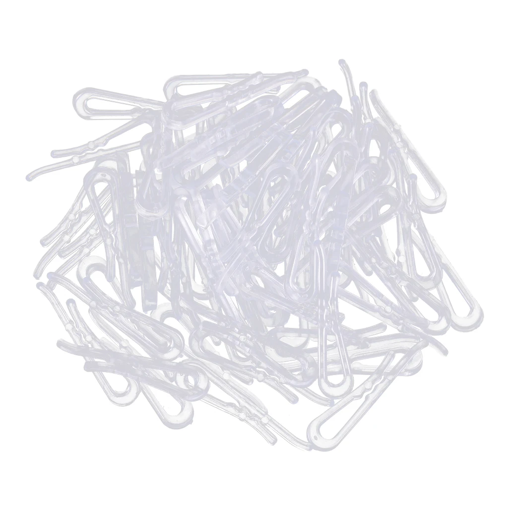 200Pcs Bulk Clear Plastic Alligator Clips For Folding Shirt Ties Socks Pants