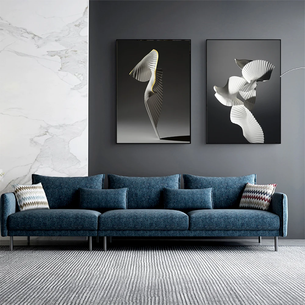 картины для интерьера картина на стену декор для дома Современная линия оригами, художественная живопись на холсте, абстрактный геометрический постер, картина для настенного искусства, декоративный домашний Декор,