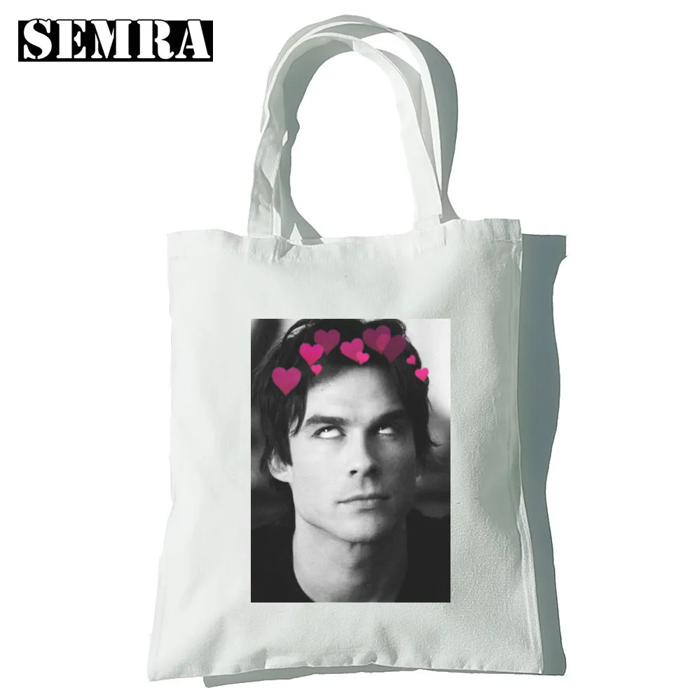 The Vampire Diaries cronache Vampire rica Classic Women Canvas Tote Shopping Bag studentessa grande capacità Ins Sac En Tissu