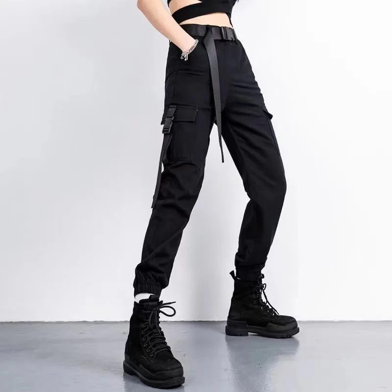 2024 pantaloni Cargo da donna elastico in vita allentato Streetwear moda femminile pantaloni da Jogging alla caviglia pantaloni Casual da donna