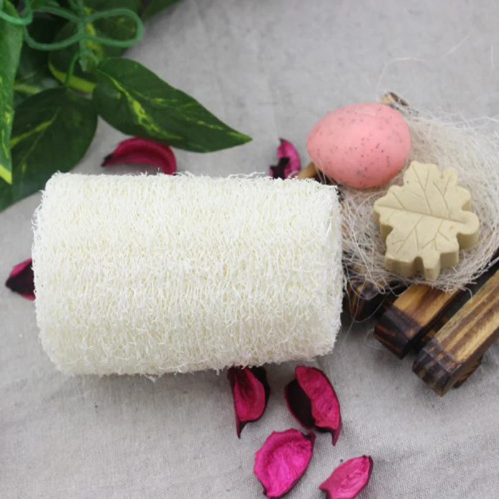 1PC Natural Popular Loofah Body Bath Sponge Washing Pad Household Kitchen Bathroom Accessories