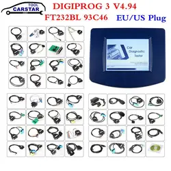 Digiprog3 Full set OBD Version Normal/FTDI EU/ES plug Original CPU FTDI CHP Digiprog 3 V4.94 DigiprogIII Mileage