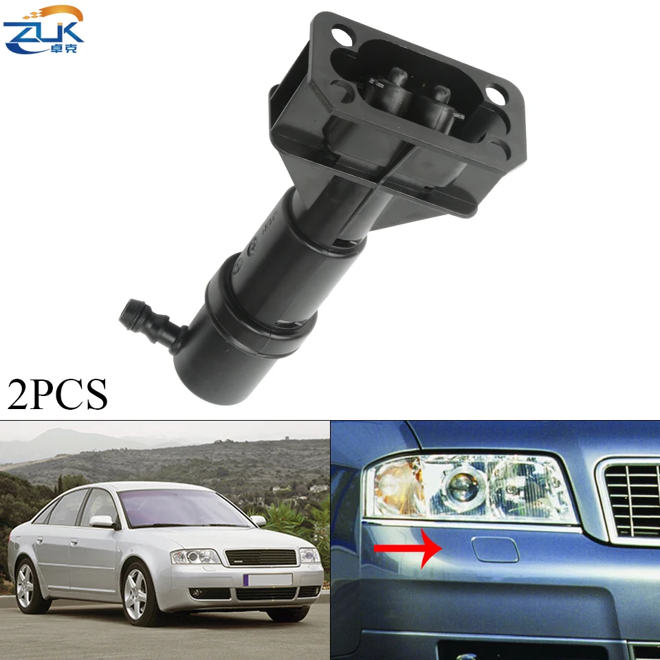 

ZUK 2PCS/lot Headlight Wahser Nozzle Headlamp Water Spray Jet Actuator For Audi A6 / Avant S6 C5 2002 2003 2004 2005 4Z7 955 979