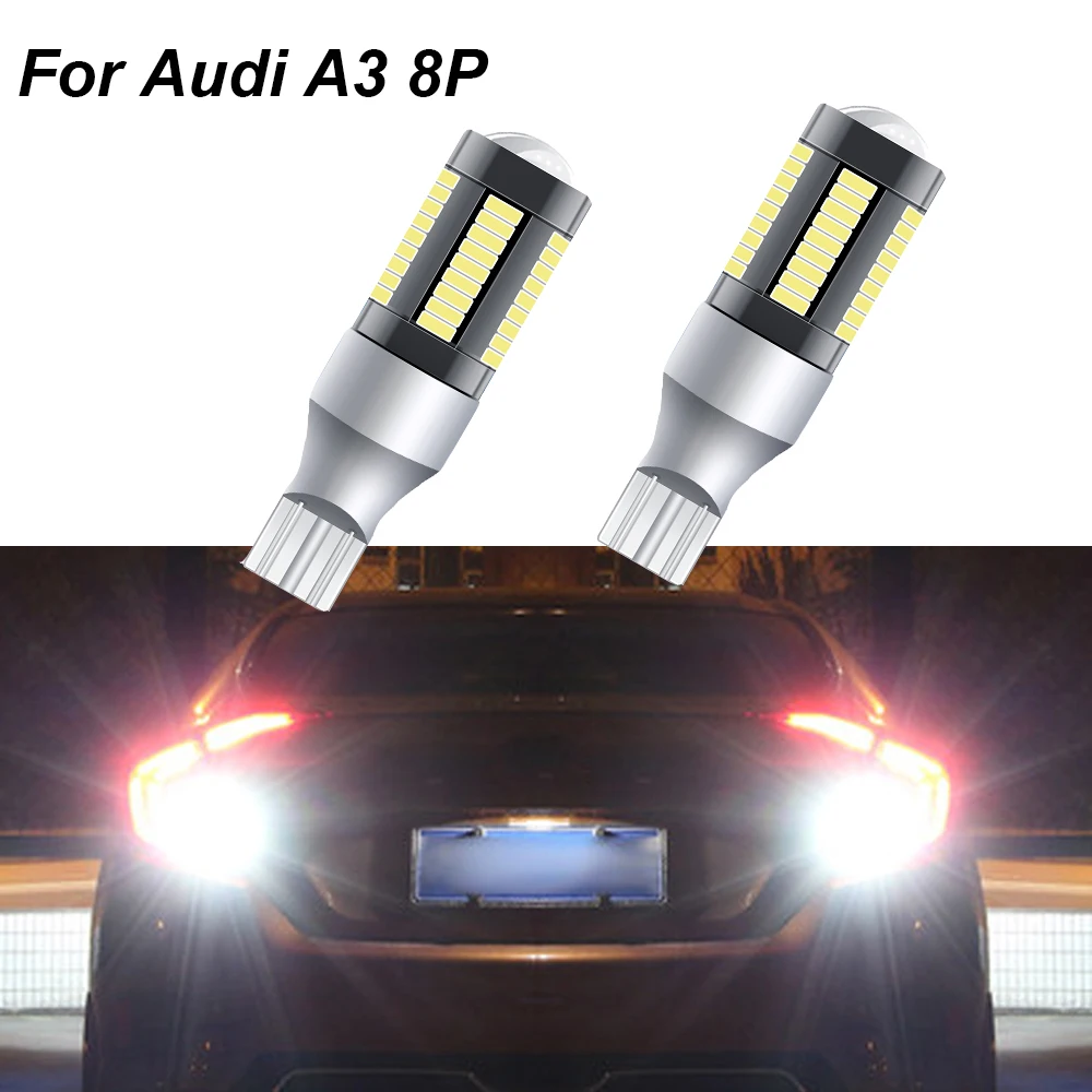 

2pcs For Audi A3 8P 2003-2012 LED Backup Reversing Light Bulb Canbus LED W16W T15 921 Lamp