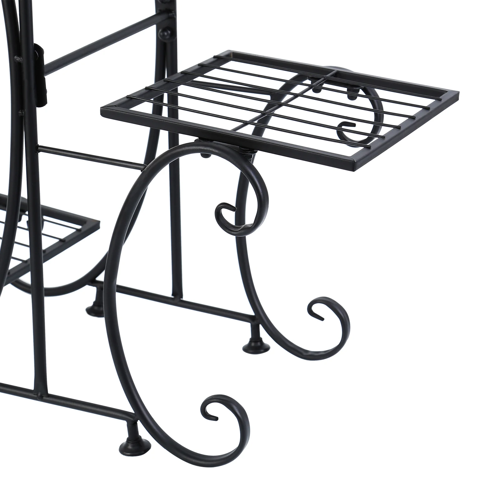 Samger 3/4 Tier Flower Shelves Iron Plant Stand For Indoor Garden Balcony Multiple Flower Pot Holder Storage Organizer Display